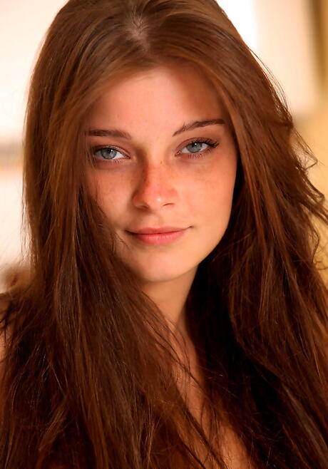 Svelte dark-haired teen Indiana A bares big knockers and hairy beaver 